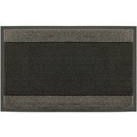 JVL Miracle Barrier 40 x 60cm Striped Door Mat - Black/Grey, Black