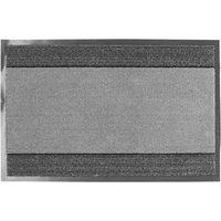 JVL Miracle Barrier 40 x 60cm Striped Door Mat - Charcoal/Grey, Grey