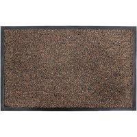 JVL Admiral Barrier Microfiber 50 x 80cm Door Mat - Brown, Brown