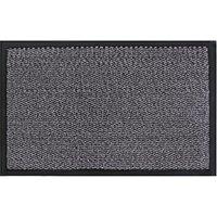 JVL Heavy Duty Commodore Backed Barrier Door Floor Mat Grey/Black 80 x 120 cm, Grey