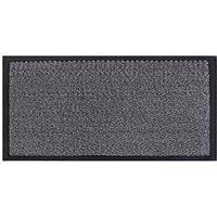 JVL Heavy Duty Commodore Backed Barrier Door Floor Mat Grey/Black 80 x 140 cm, Grey