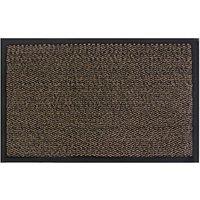 JVL Heavy Duty Commodore Backed Barrier Door Floor Mat Brown/Black 60 x 80 cm, Brown