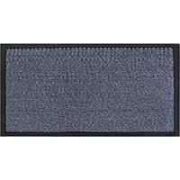 JVL Heavy Duty Commodore Backed Barrier Door Floor Mat Blue/Black 60 x 150 cm, Blue