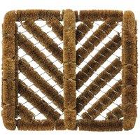 JVL 35x30cm Boston Natural Coir Scraper Doormat, Brown