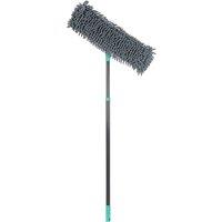 JVL Super-Absorbent Chenille Extendable Flat Floor Mop Grey/Turquoise