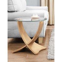 Jual Siena Oak & Glass Lamp Table, Brown