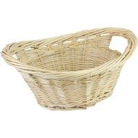 JVL Willow All Purpose Laundry Basket w/ Inset Handles Wood, Brown