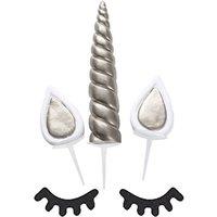 Haven Unicorn Cake Decoration Large Set - Silver