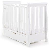 Obaby Stamford Space Saver Sleigh Cot - White, White