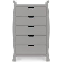 Obaby Stamford Sleigh Tall Chest of Drawers - Warm Grey, Grey