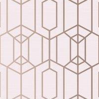 SUPERFRESCO EASY ALBANY GEO BLUSH PINK WALLPAPER, Pink
