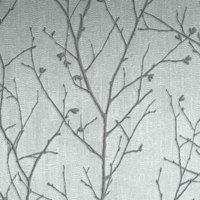 BOUTIQUE WATER SILK SPRIG SILVER WALLPAPER, Silver