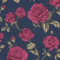 BOUTIQUE NWG COUNTESS NAVY WALLPAPER, Blue