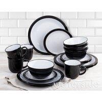 The Waterside 16pc Camden Dinner Set - Black