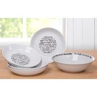 The Waterside 5 Piece Italian Black Script Pasta Set - White