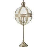 Premier Housewares Hampstead Table Lamp in Iron/Glass - Brass Finish, Silver