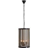 Premier Housewares Hampstead Small Pendant Light in Iron, Black