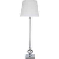 Premier Housewares Ursula Table Lamp with Off White Shade, White