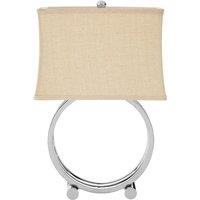 Premier Housewares Circlet Table Lamp w/Fabric Shade, Silver