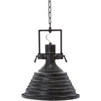 Premier Housewares Lexington Medium Black/Silver Pendant Light, Black