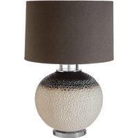 Premier Housewares Uli Table Lamp with Dark Grey Shade, Grey