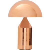 Premier Housewares Tobor Table Lamp with Copper Finish Base & Metal Shade, Brown