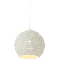 Premier Housewares Small Mateo Pendant Ceiling Light - White, White