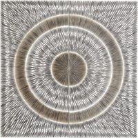 Premier Housewares Modello Wall Art with Wood Carving - Antique Silver Finish, Silver