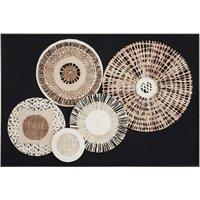 Premier Housewares Modello Paper Sculpture Wall Art - Black/Natural Finish, Black