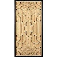 Premier Housewares Modello Art Deco Wood Carving Wall Art, Brown