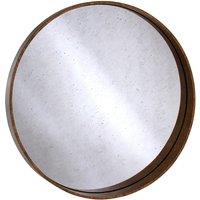 Premier Housewares Colton Round Wall Mirror - Antique Gold Finish, Gold