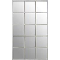 Premier Housewares Descartes Large Wall Mirror - Silver Metal, Silver
