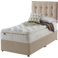 Silentnight Mirapocket Latex 1000 Non Storage Divan Bed - Sandstone No Headboard Single, Cream