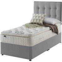 Silentnight Mirapocket Latex 1000 Non Storage Divan Bed - Slate Grey No Headboard Single, Cream