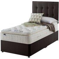 Silentnight Mirapocket Latex 1000 Non Storage Divan Bed - Velvet Charcoal No Headboard Single, Grey