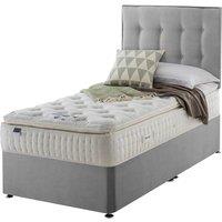 Silentnight Mirapocket Latex 1000 Non Storage Divan Bed - Velvet Silver No Headboard Single, Grey