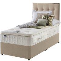 Silentnight Mirapocket Latex 1400 Non Storage Divan Bed - Sandstone No Headboard Single, Cream