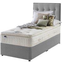 Silentnight Mirapocket Latex 1400 Non Storage Divan Bed - Slate Grey No Headboard Single, Grey
