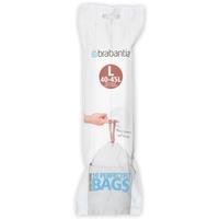 Brabantia PerfectFit 45L Size L Bin Liners - Pack of 10, White