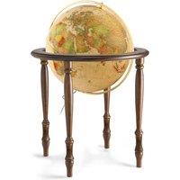 Nova Rico 50cm Cinthia Freestanding Illuminated Hardwood Globe, Brown