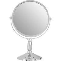 Premier Housewares Swivel Mirror with Magnifying Option, Silver