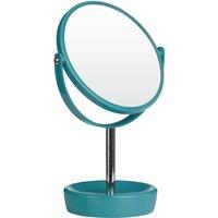 Premier Housewares Turquoise Swivel Mirror with Magnifying Option, Black