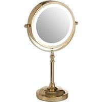 Premier Housewares Light Gold Cassini LED Table Mirror, Gold