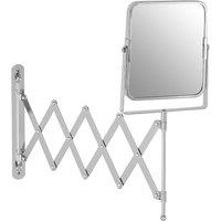 Premier Housewares Silver Square Cassini Wall Mounted Mirror, Silver