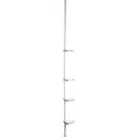 Premier Housewares 4 Tier Telescopic Corner Shelf Unit, White