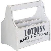 Premier Housewares Distressed White Spa Storage Shower Caddy, White