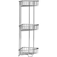 Premier Housewares 3 Tier Chrome Corner Storage Caddy, White