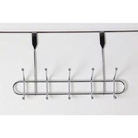 Premier Housewares 10 Hook Over The Door Hanger - Chrome