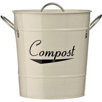 Premier Housewares Compost Bin With Plastic Inner Bucket - Cream, Cream