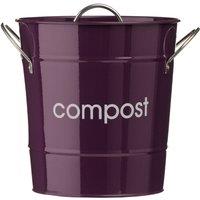 Premier Housewares Compost Bin With Plastic Inner Bucket - Purple, Purple